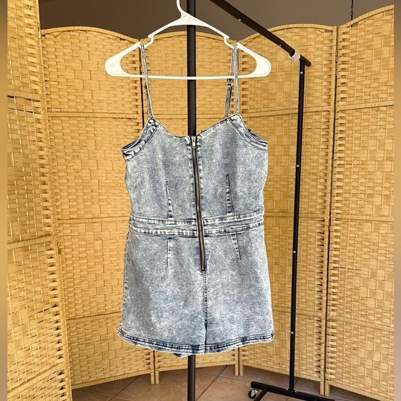 Project Rebel Denim romper adjustable straps cotton size extra large - Picture 1 of 10